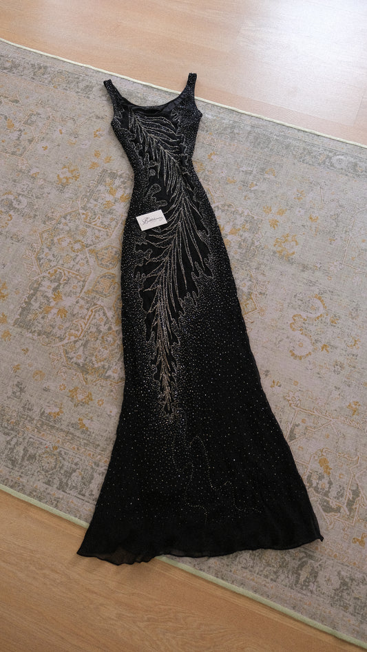 Vintage embellished Impero couture dress (S/M-M)