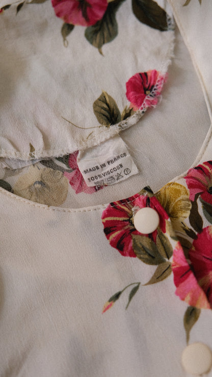 French floral 2 piece set (XS/S-S)
