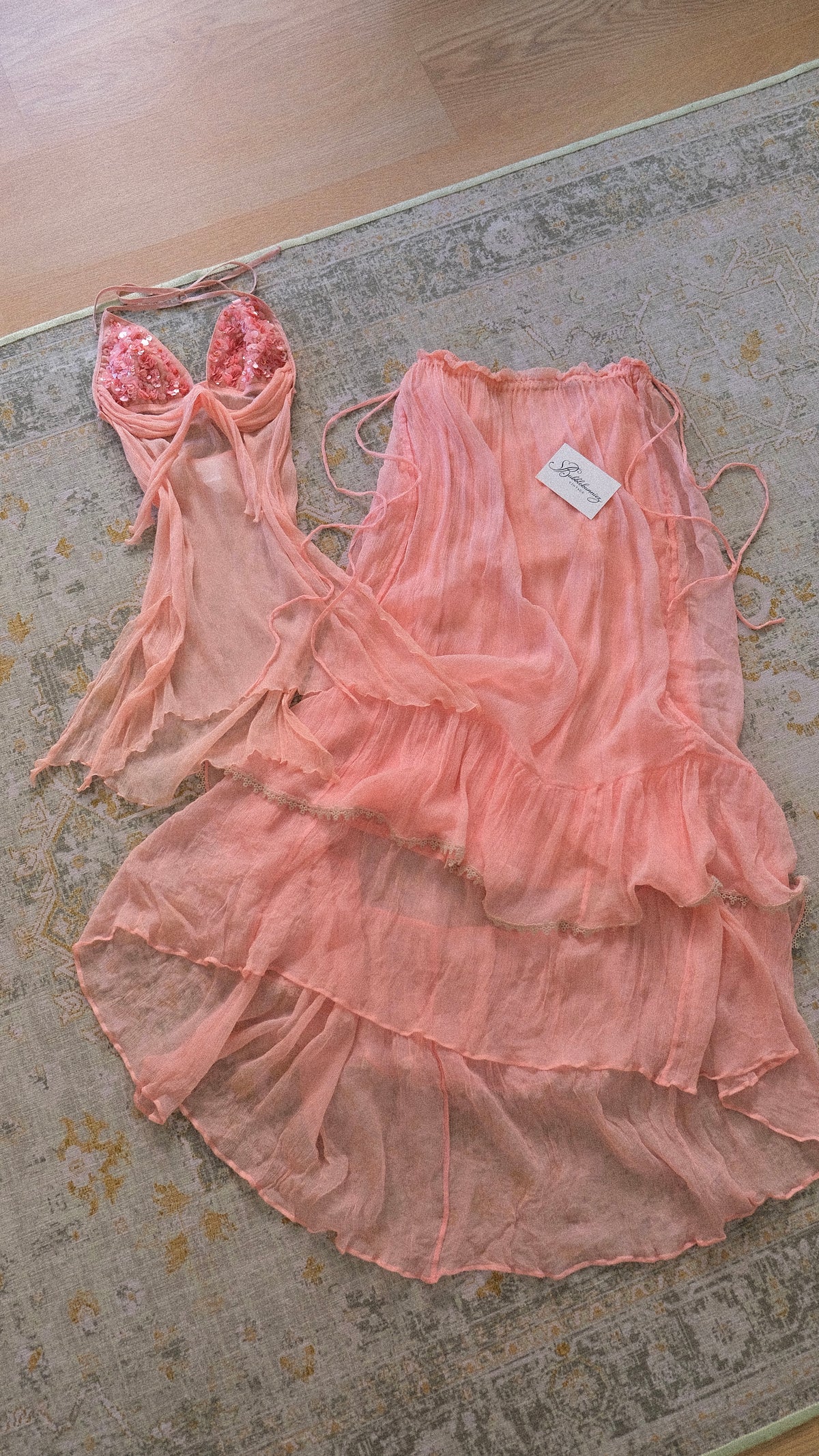 Vintage La Perla soft pink mermaid set (M)