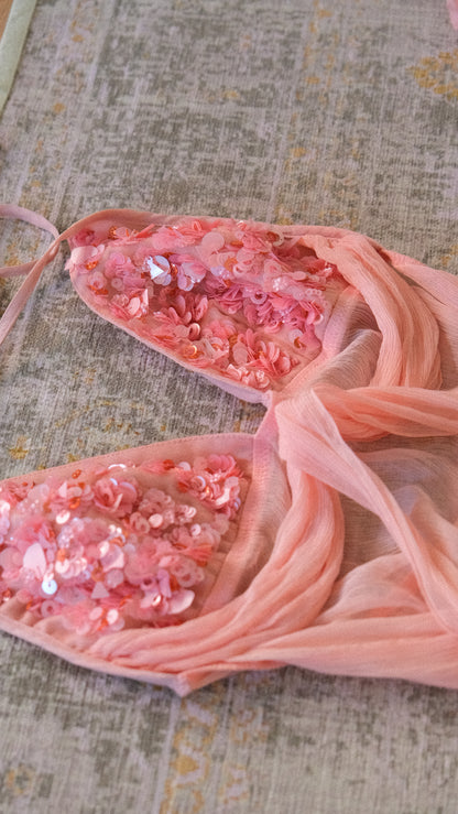 Vintage La Perla soft pink mermaid set (M)
