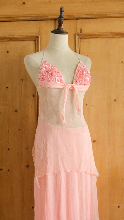 Vintage La Perla soft pink mermaid set (M)