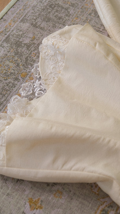 Vintage French bridal 2 piece set (S/M-M)