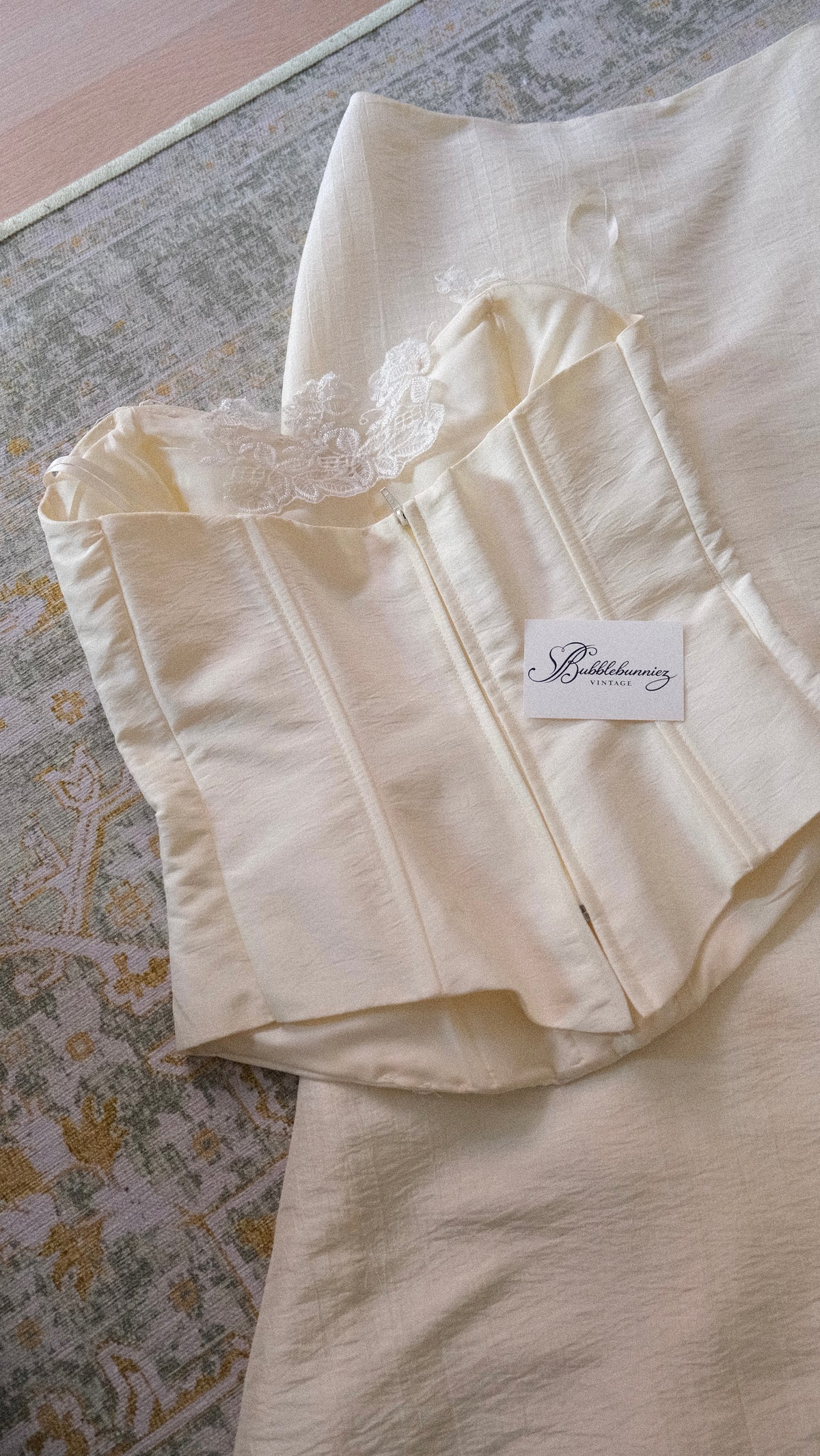 Vintage French bridal 2 piece set (S/M-M)