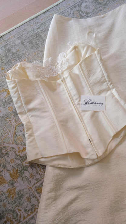 Vintage French bridal 2 piece set (S/M-M)