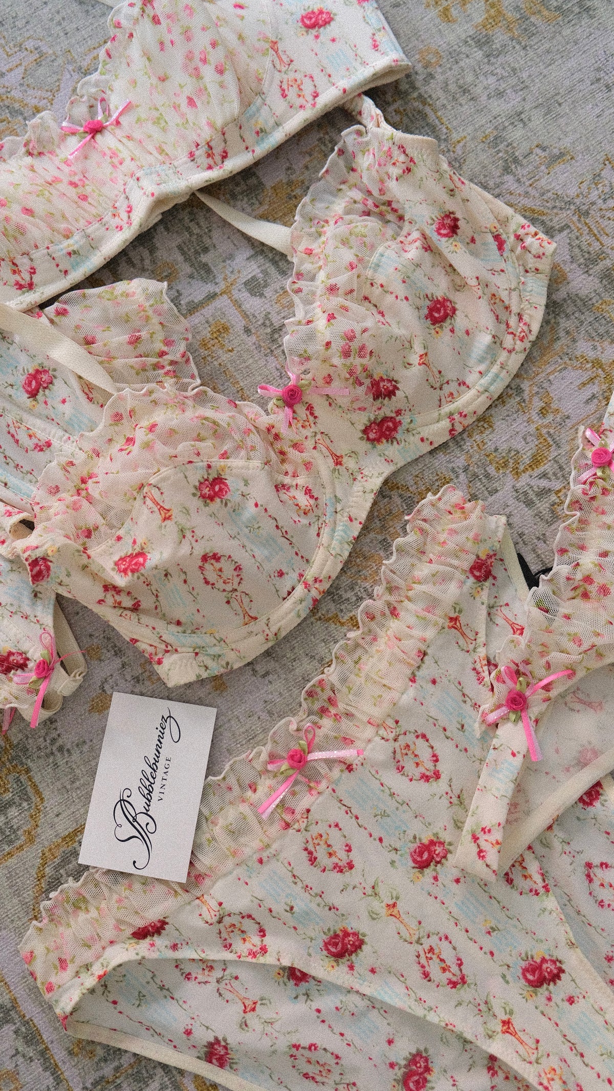Vintage Chantal Thomass floral bra (75D/34D)