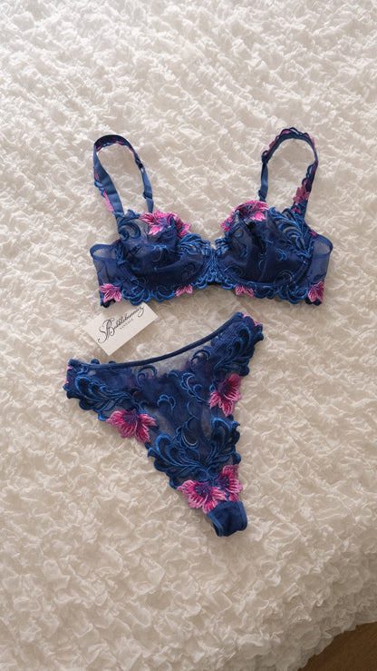 Vintage French floral lingerie set (70D/32D)