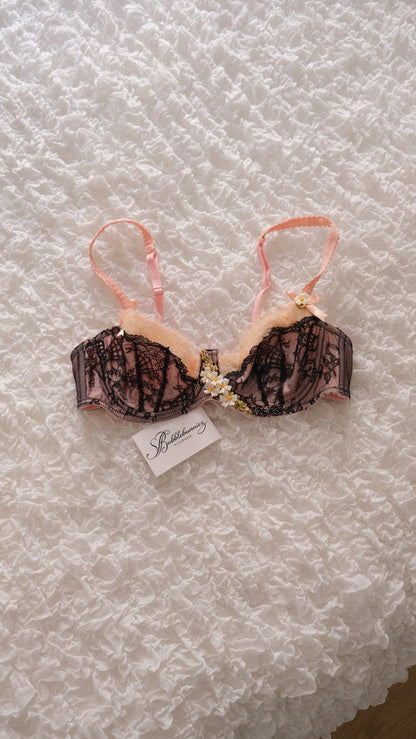 Vintage Chantal Thomass dark floral bra (80B/36B)