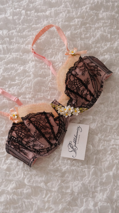 Vintage Chantal Thomass dark floral bra (80B/36B)