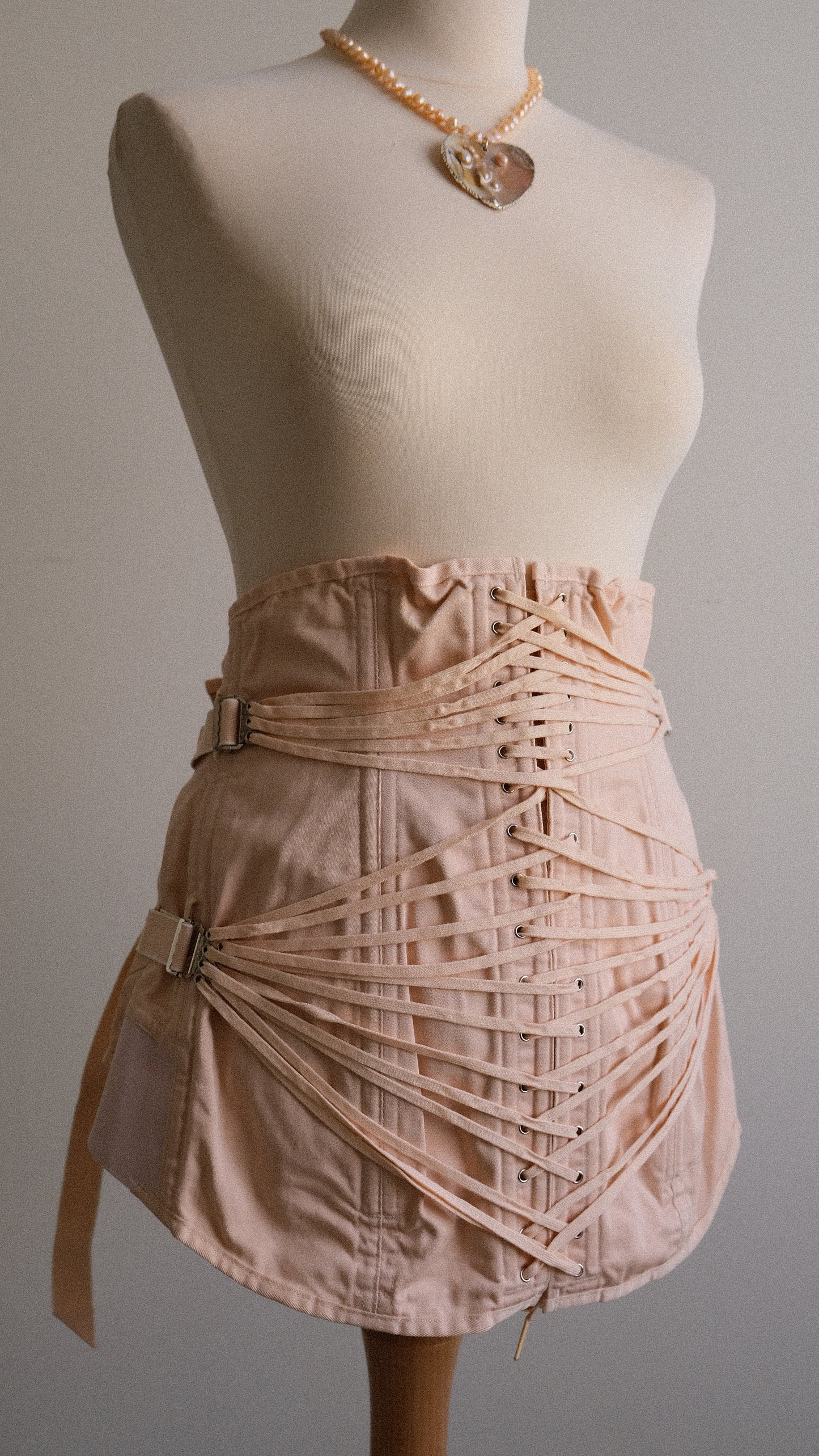 Antique Blush Garter skirt (S/M, M)