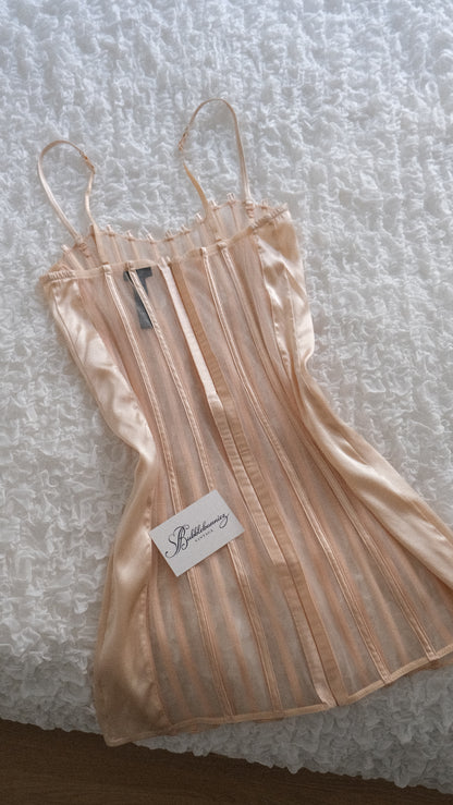 RARE Vintage La Perla Graphique nude babydoll (M)