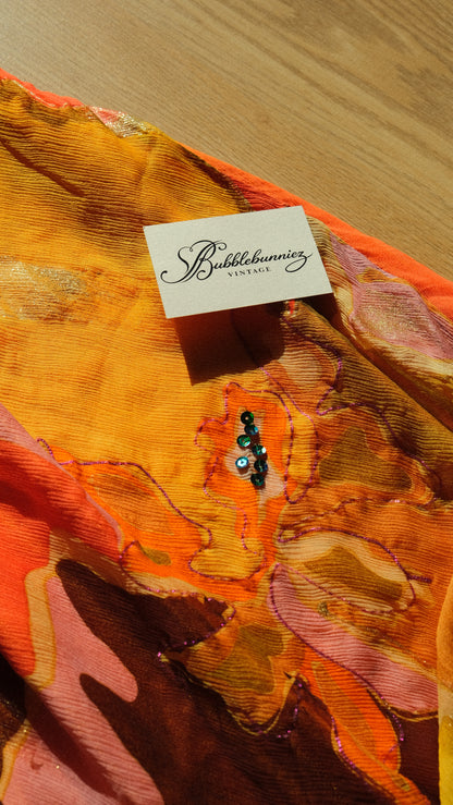 Vintage French dress with a golden touch (M-L)