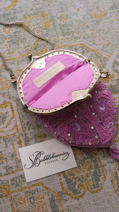 Vintage Noly Fuentes purple clutch
