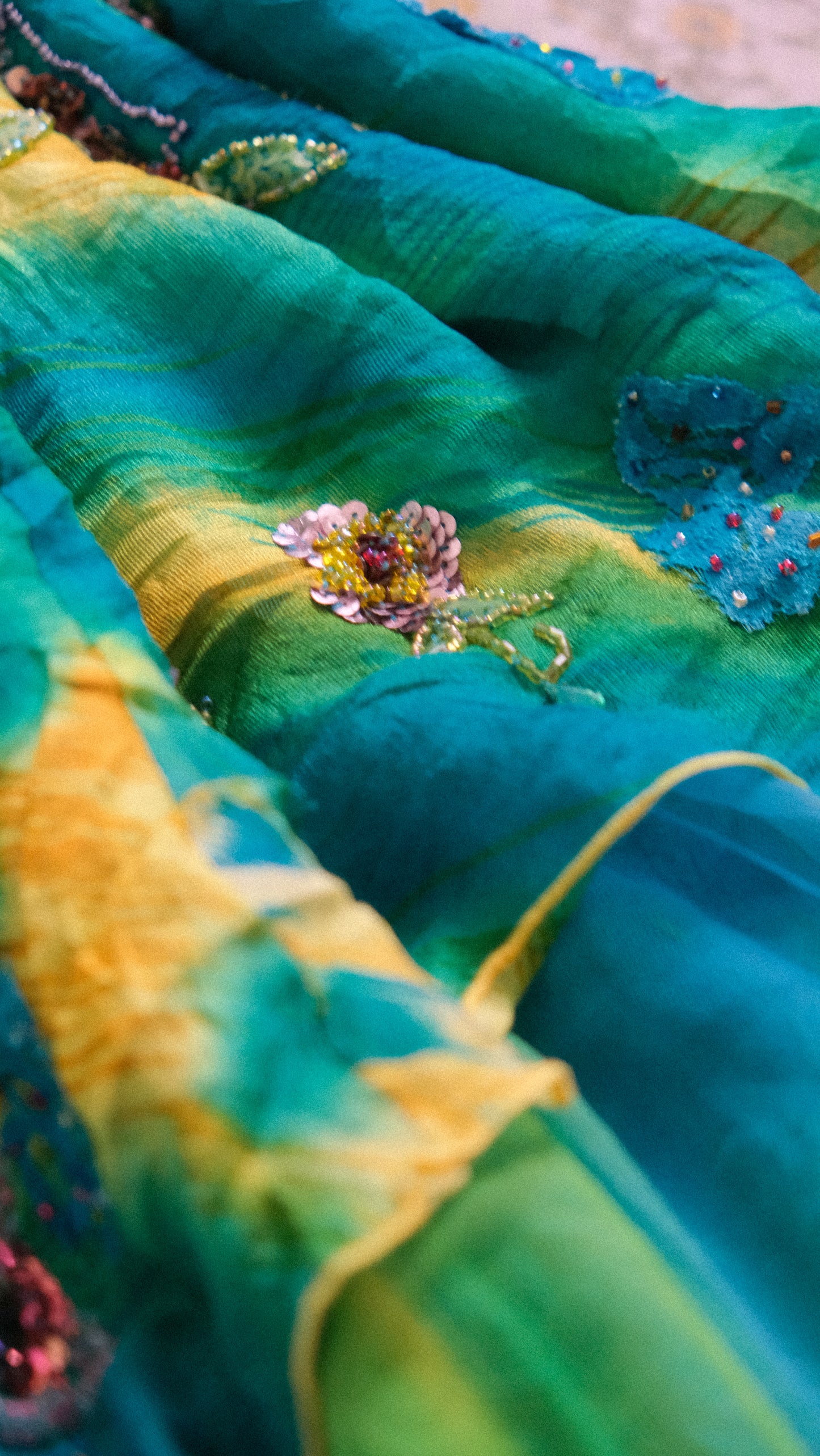 Vintage layered Tropical dress (M)