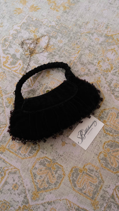 RARE Vintage velours floral clutch