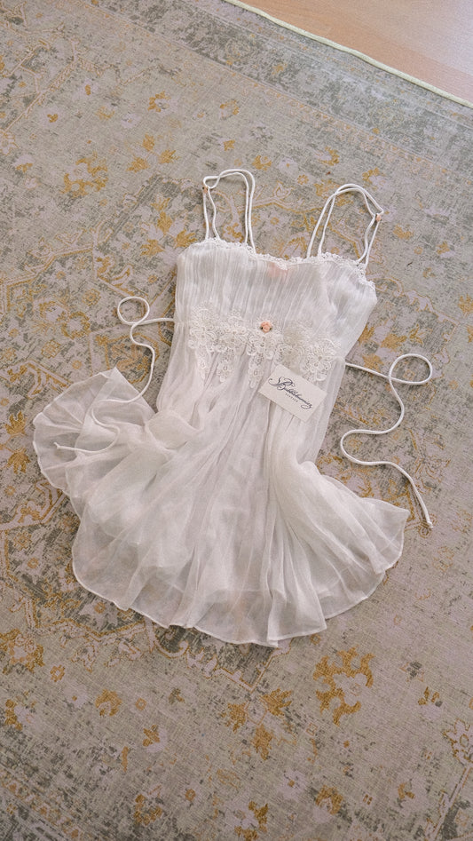 Vintage Flora Nikrooz sheer babydoll dress (S)