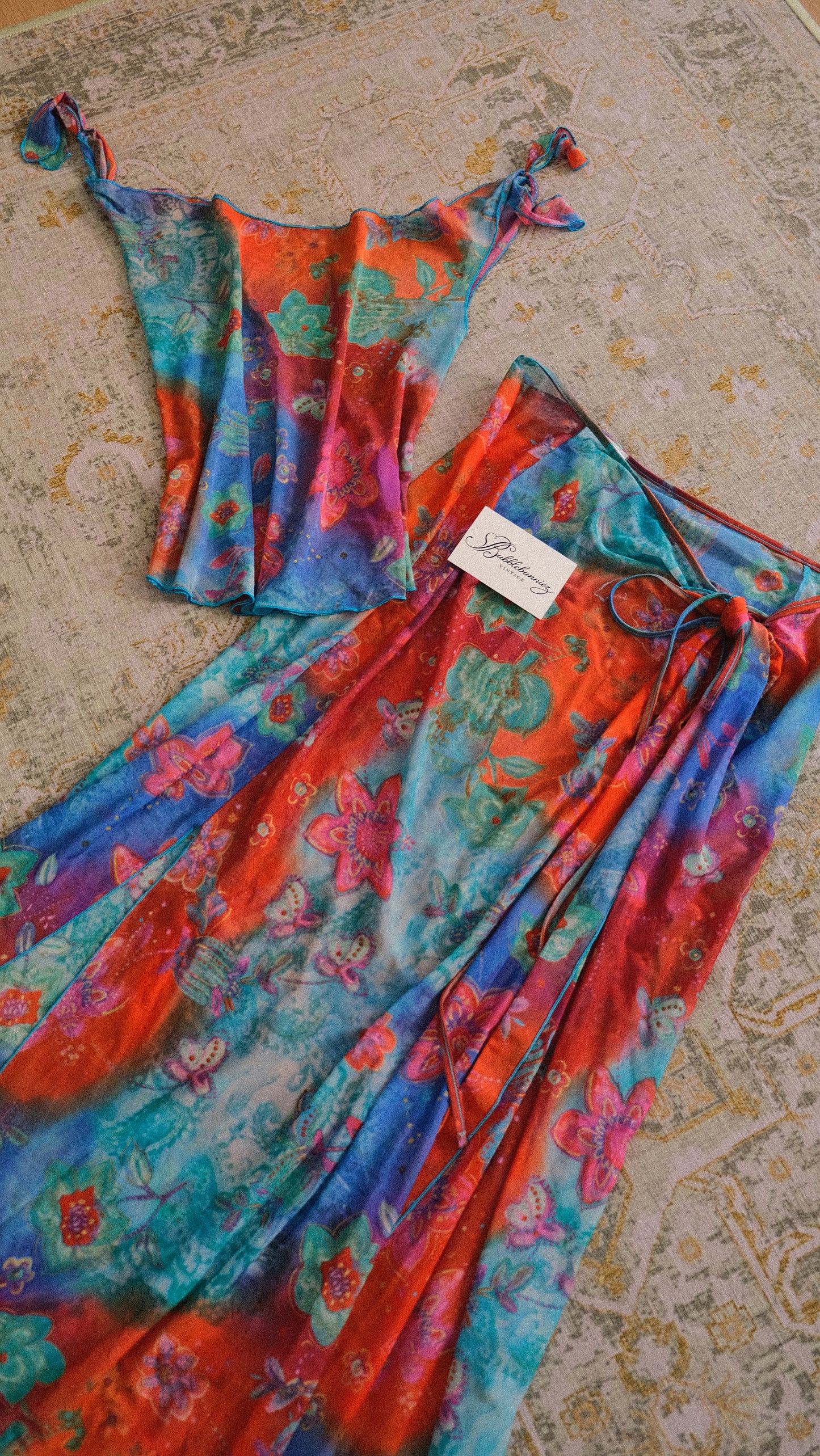 Vintage Italian 2 piece beachwear set (L)