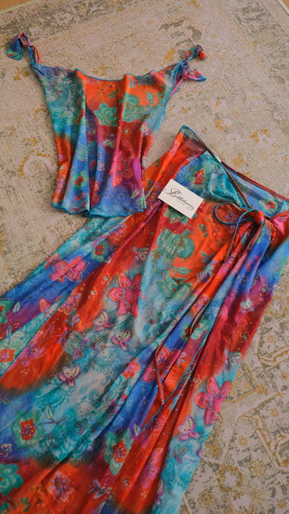 Vintage Italian 2 piece beachwear set (L)