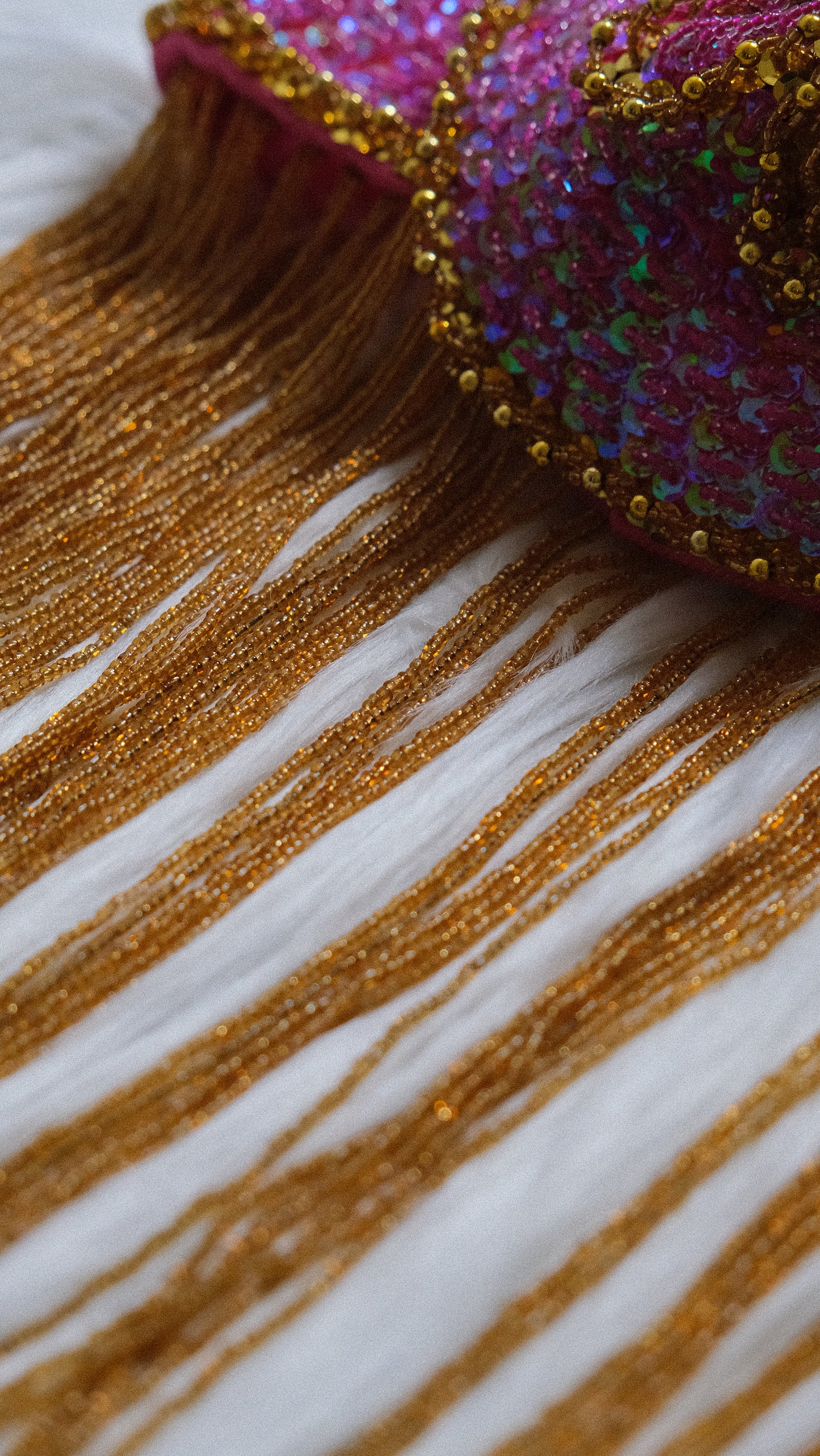 Hotpink & Gold party bra (L)