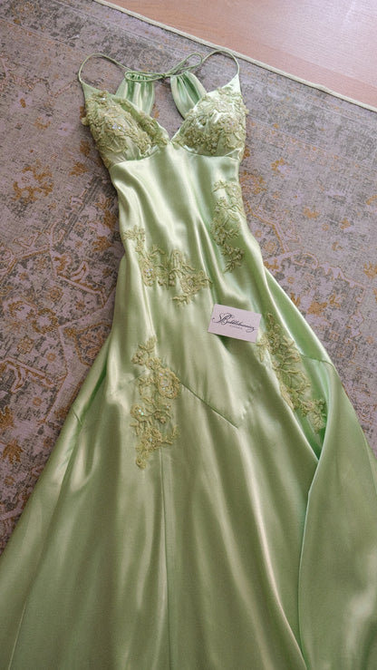 Vintage Niki Livas mint green fairy dress (M)