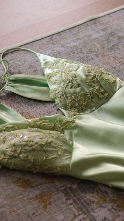 Vintage Niki Livas mint green fairy dress (M)