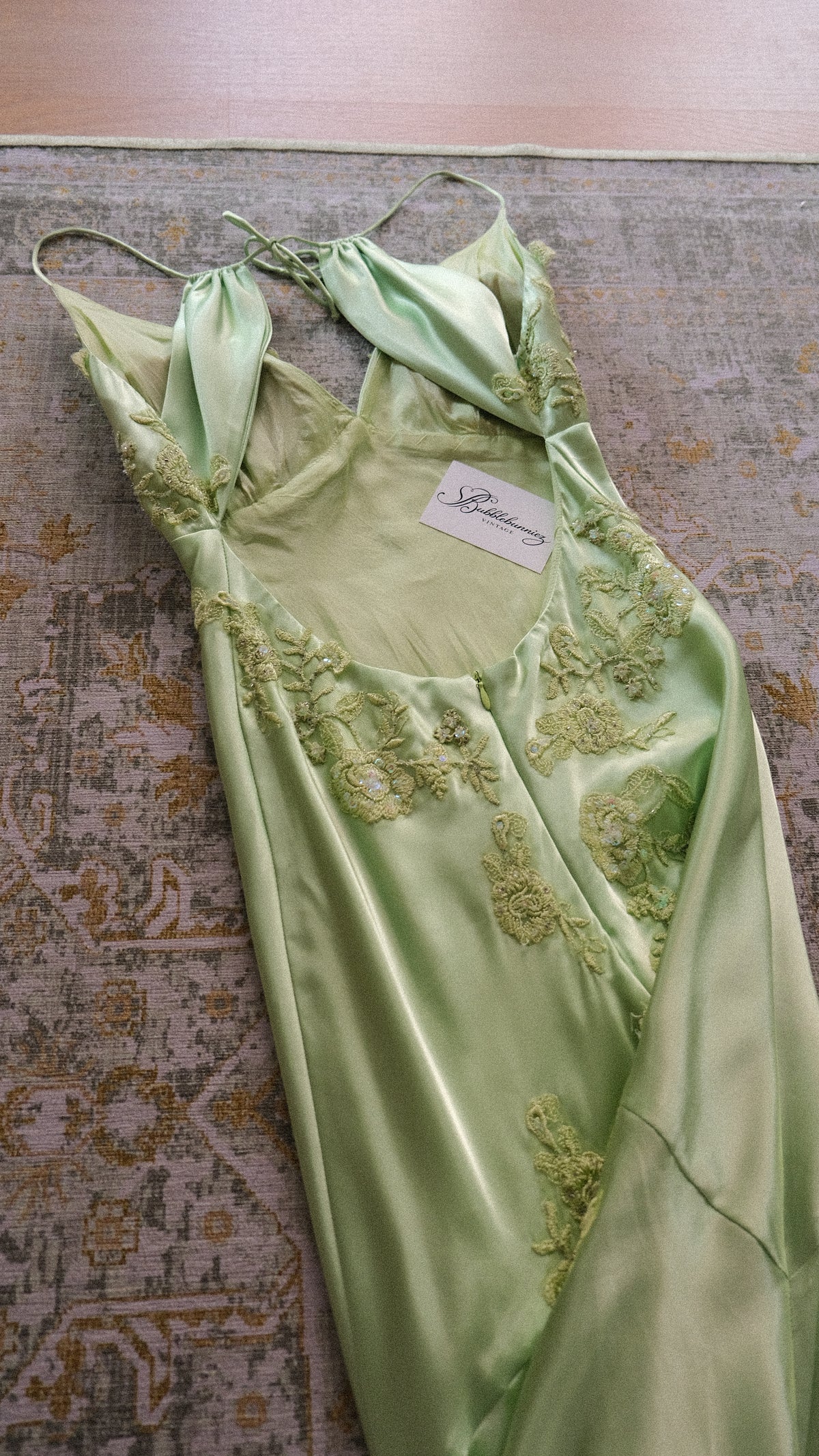 Vintage Niki Livas mint green fairy dress (M)