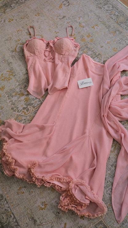 Vintage soft pink 3 piece set (XS/S-S)