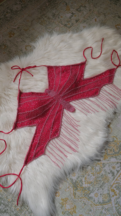 Hotpink Butterfly top (ONE SIZE)