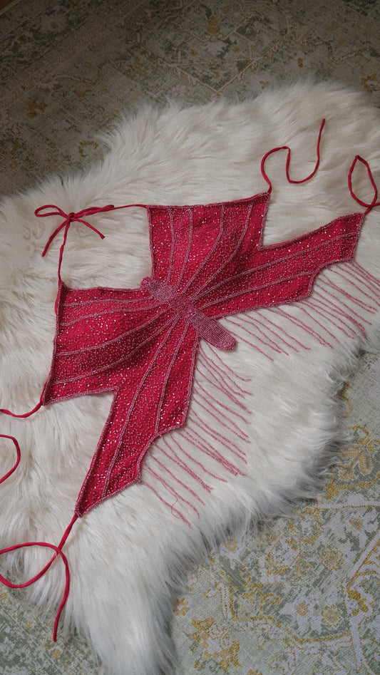 Hotpink Butterfly top (ONE SIZE)