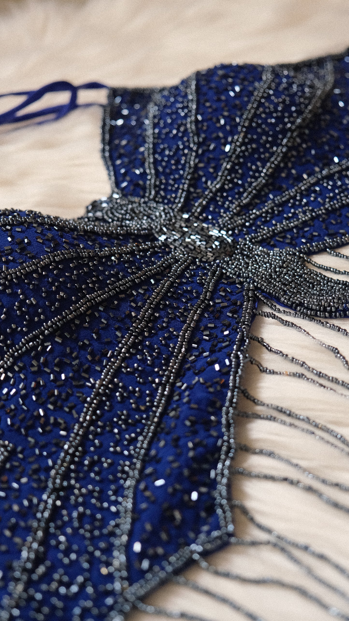 Midnight Blue Butterfly top (ONE SIZE)