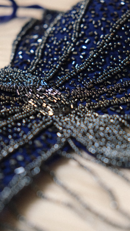 Midnight Blue Butterfly top (ONE SIZE)