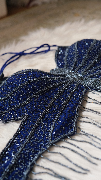 Midnight Blue Butterfly top (ONE SIZE)