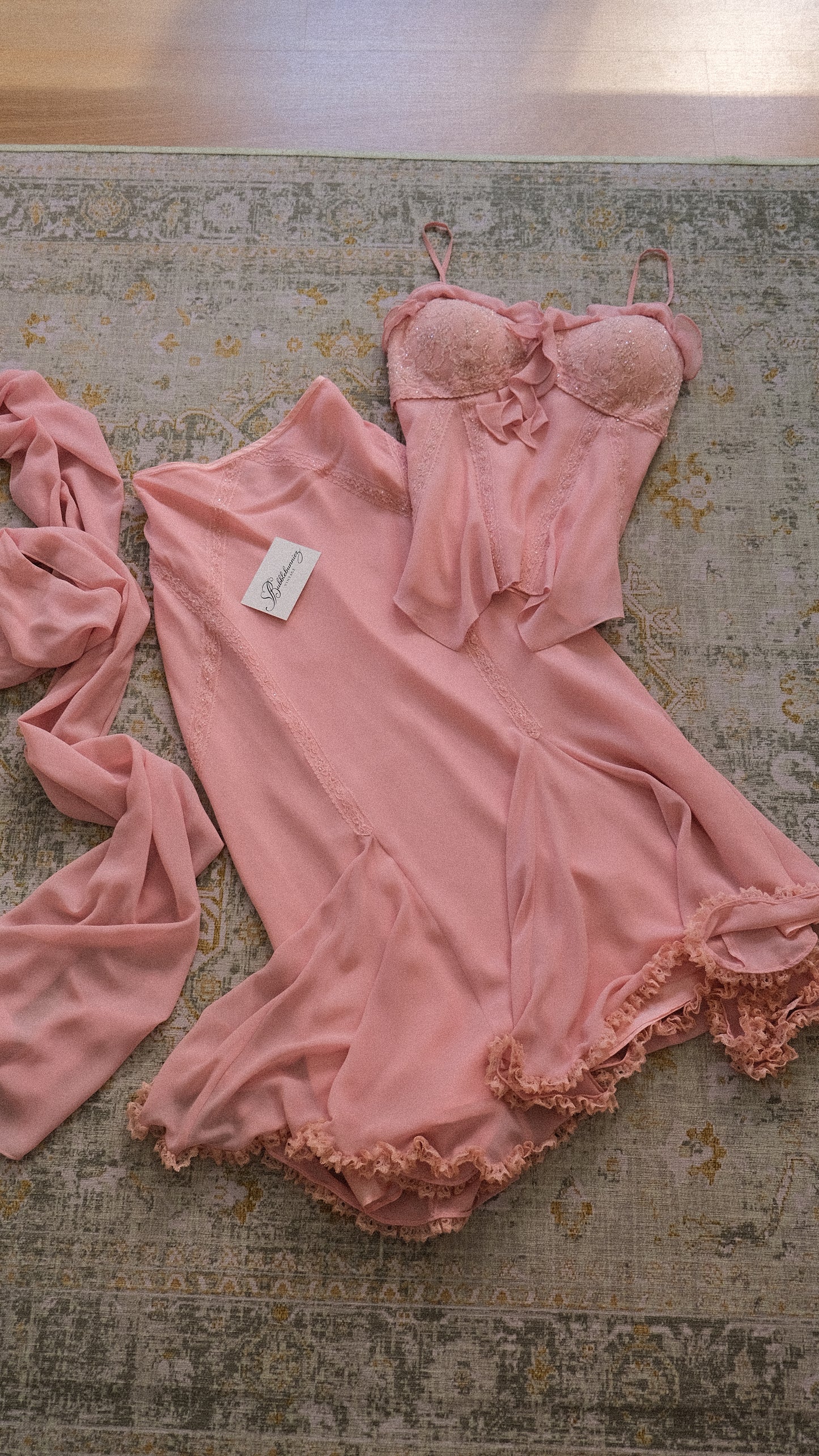 Vintage soft pink 3 piece set (XS/S-S)