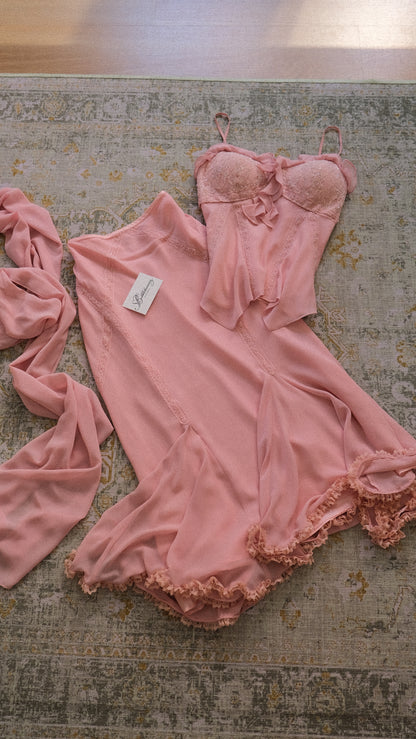 Vintage soft pink 3 piece set (XS/S-S)
