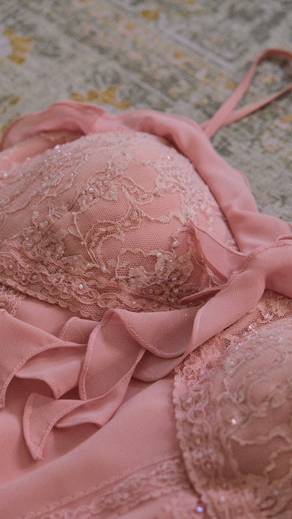 Vintage soft pink 3 piece set (XS/S-S)