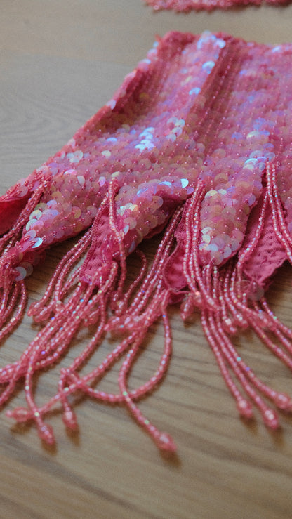 Hotpink one of one sequin 3 piece set (S-M)