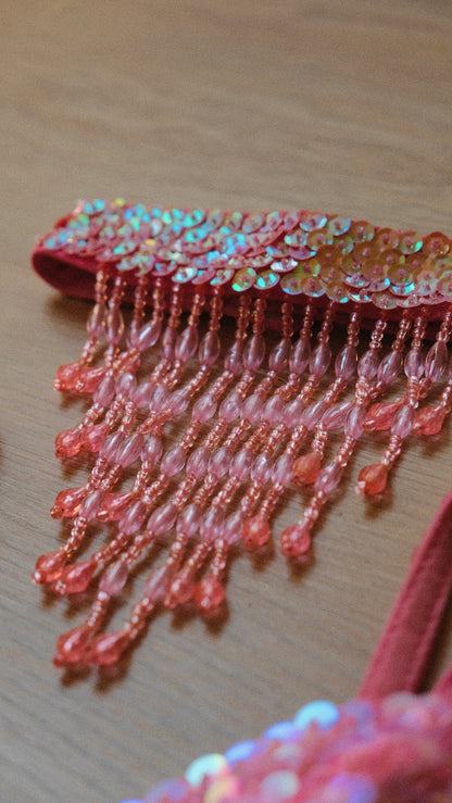 Hotpink one of one sequin 3 piece set (S-M)