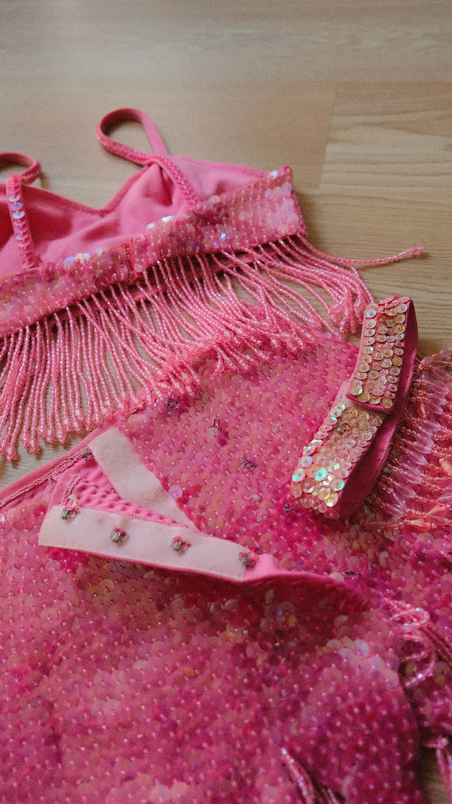 Hotpink one of one sequin 3 piece set (S-M)