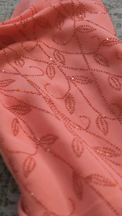 Vintage peachy blush dress (S-M)
