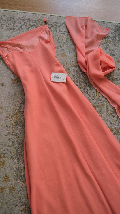Vintage peachy blush dress (S-M)