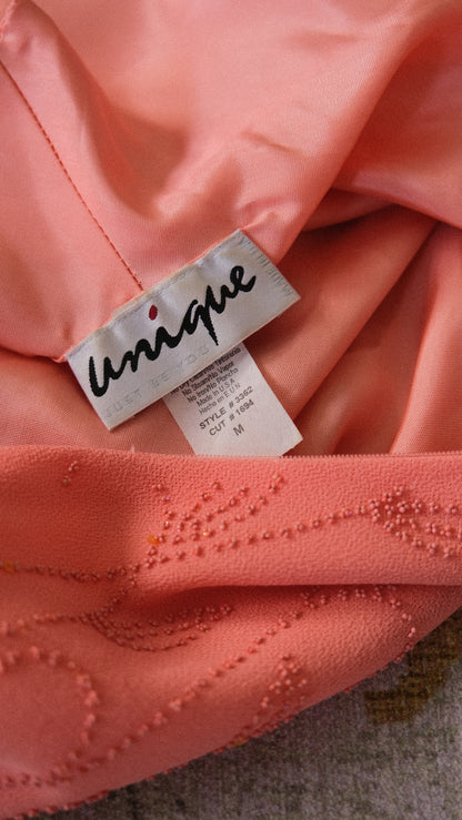 Vintage peachy blush dress (S-M)