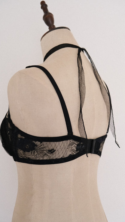 Vintage La Perla sheer bow bra (36B/80B)