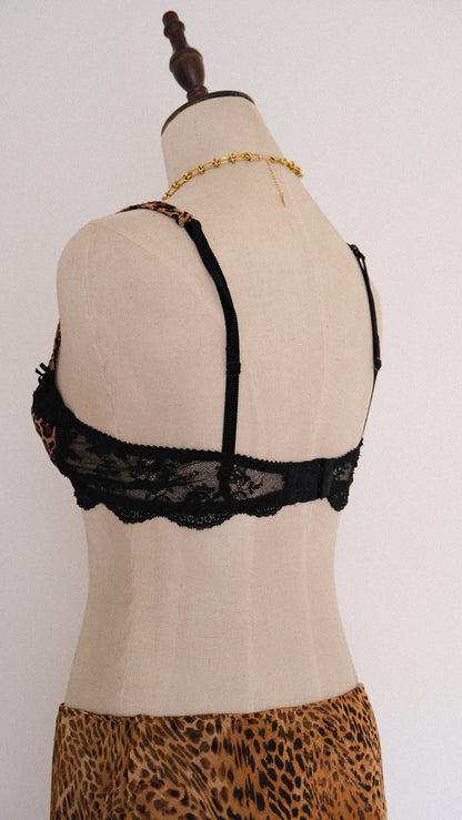 Vintage French Animal print bra (34B/75B)