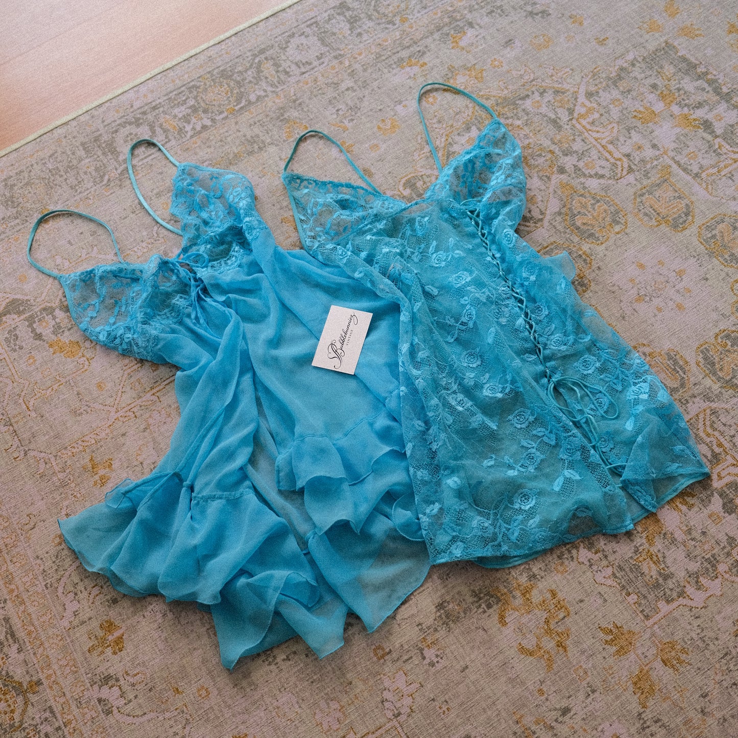 Vintage Italian mermaid lingerie 2 piece set (S)