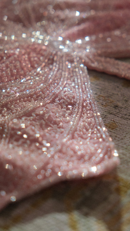Vintage soft pink butterfly top (One Size)