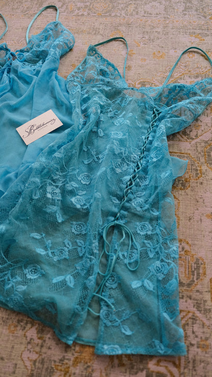 Vintage Italian mermaid lingerie 2 piece set (S)