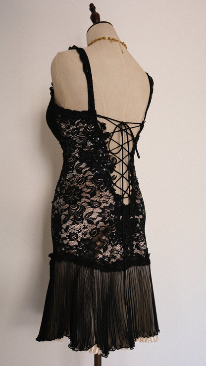 English Designer corset dress (S-M)