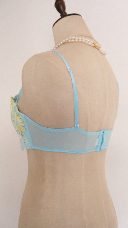 Vintage French Oceanic Florals balconette (34B/75B)