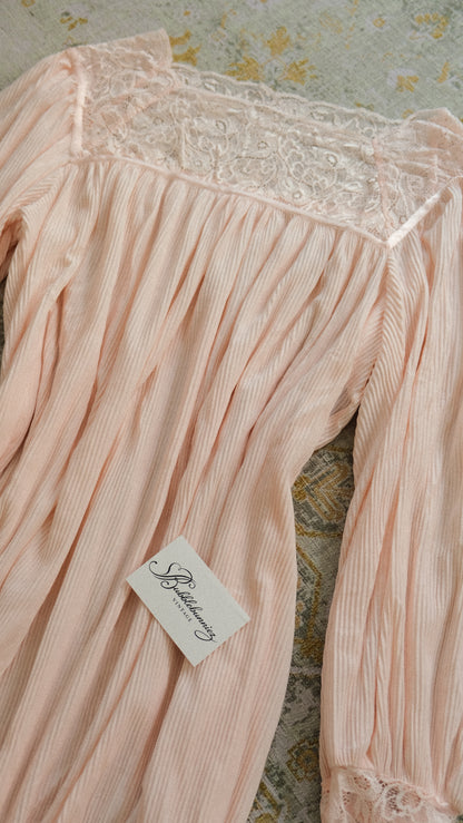 Vintage Italian soft pink lingerie dress (M-XL)
