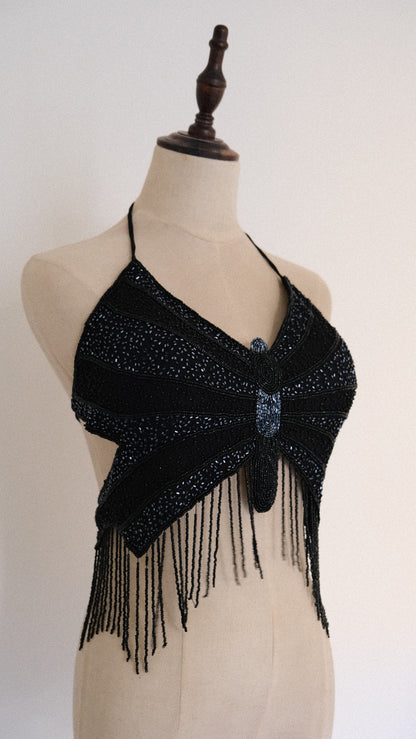 Butterfly beaded top (ONE SIZE)