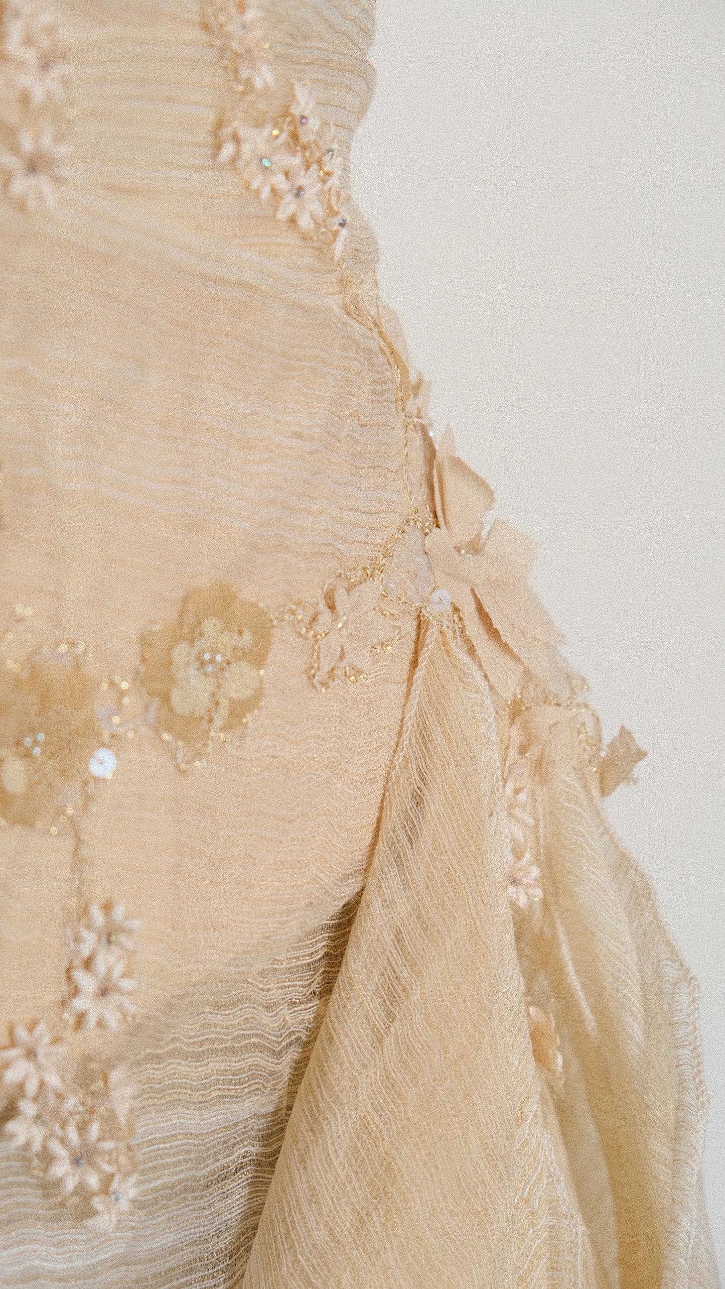 Delicate champaign flutter bustier (XS/S, S)